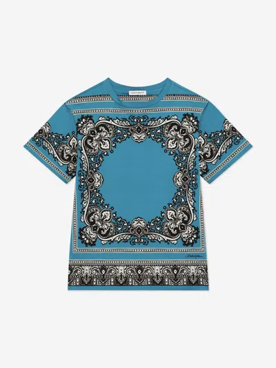 DOLCE & GABBANA DOLCE & GABBANA BOYS BANDANA PRINT T-SHIRT