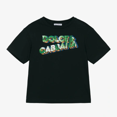 Dolce & Gabbana Kids' Boys Black Cotton T-shirt