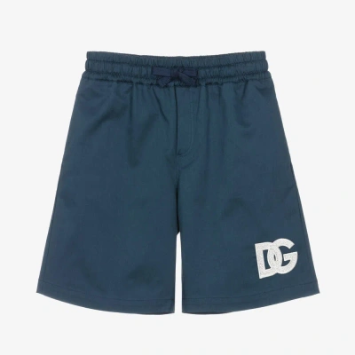 Dolce & Gabbana Kids' Boys Blue Cotton Crossover Dg Shorts