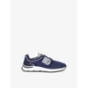 DOLCE & GABBANA DOLCE & GABBANA BOYS BLUE KIDS' DG-LOGO MESH AND FAUX-SUEDE LOW-TOP TRAINERS