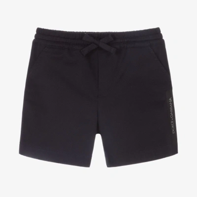 Dolce & Gabbana Boys Blue Logo Tape Baby Shorts