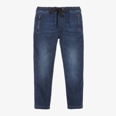 Dolce & Gabbana Babies' Boys Blue Pull-on Style Jeans