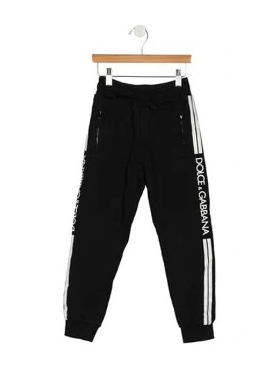 Pre-owned Dolce & Gabbana Kids' Boys Branded Pattern Printed Sweatpants In Black