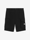 Dolce & Gabbana Boy's Branded Bermuda Cargo Shorts In Black