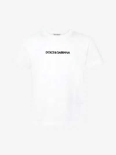 Dolce & Gabbana Kids' Boys Cotton Jersey Logo T-shirt In White