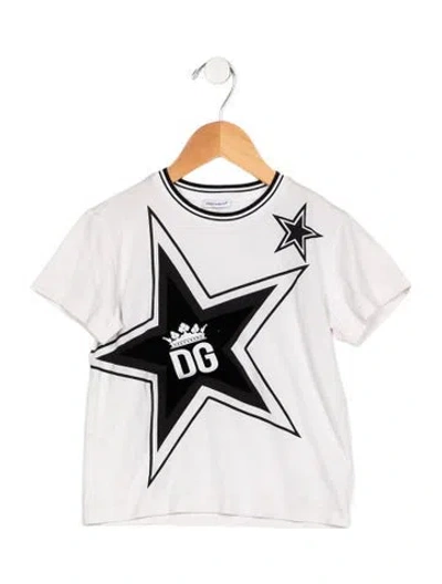 Pre-owned Dolce & Gabbana Babies' Boys Crew Neck T-shirt In White