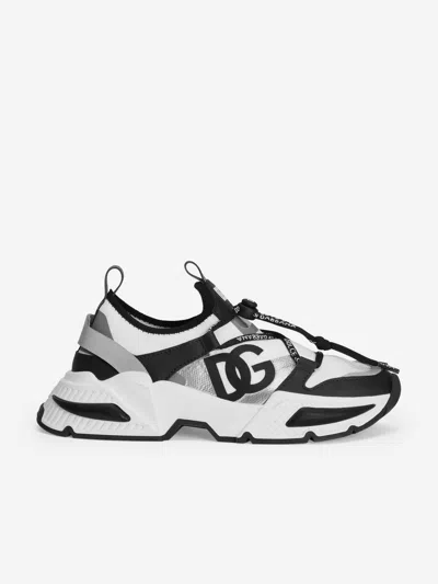 Dolce & Gabbana Boys Daymaster Lace-up Trainers In White