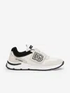 Dolce & Gabbana Dg Running Split Calfskin Sneakers In White