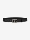 Dolce & Gabbana Boys Elasticated Logo Belt In Black