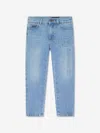 Dolce & Gabbana Boys Embossed Logo Skinny Jeans In Blue