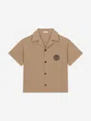 Dolce & Gabbana Dg Logo-embroidered Cotton Shirt In Beige