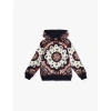 Dolce & Gabbana Bandana-print Zip-up Hoodie In Fld Dg