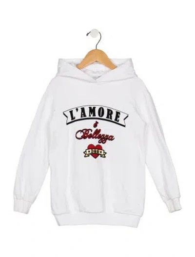 Pre-owned Dolce & Gabbana Babies' Boys' Graphic Hoodie In White