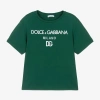 Dolce & Gabbana Kids' Boys Green Cotton Crossover Dg T-shirt