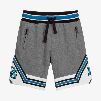 Dolce & Gabbana Babies' Boys Grey Cotton Logo Shorts