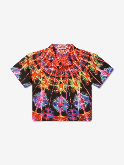 Dolce & Gabbana Luminarie Camp Collar Graphic-print Shirt In Multicoloured