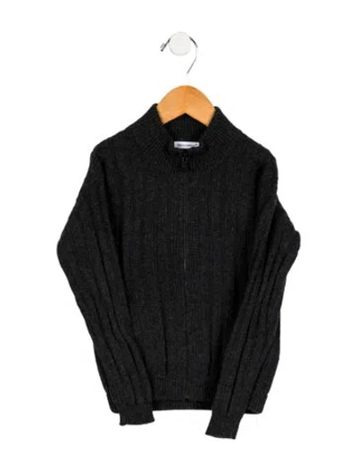 Pre-owned Dolce & Gabbana Babies' Boys' Knit Cashmere Cardigan In Gray
