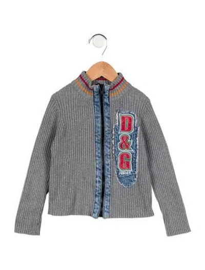 Pre-owned Dolce & Gabbana Babies' Boys' Knit Jacket In Gray