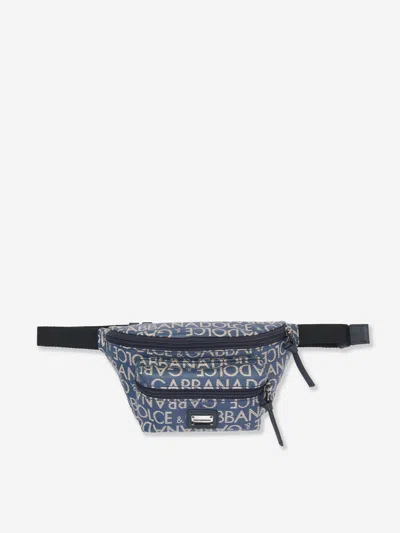 Dolce & Gabbana Babies' Boys Logo Belt Bag In Blue