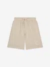 Dolce & Gabbana Logo-print Cotton Shorts In Beige