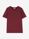 Dolce & Gabbana Boys Logo Label T-shirt In Red