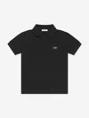 Dolce & Gabbana Boys Logo Polo Shirt In Black