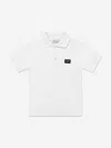 Dolce & Gabbana Logo-appliqué Cotton Polo Shirt In White