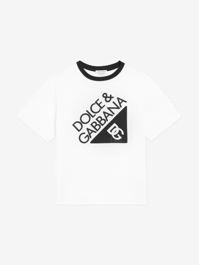 DOLCE & GABBANA DOLCE & GABBANA BOYS LOGO PRINT T-SHIRT