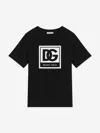 Dolce & Gabbana Boys Logo Print T-shirt In Black