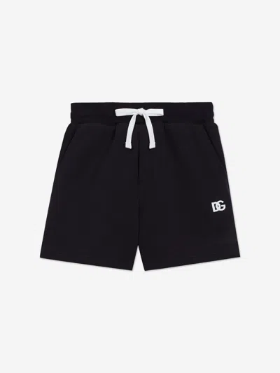 Dolce & Gabbana Boys Logo Shorts In Black