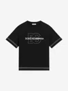 Dolce & Gabbana Boys Logo T-shirt In Black