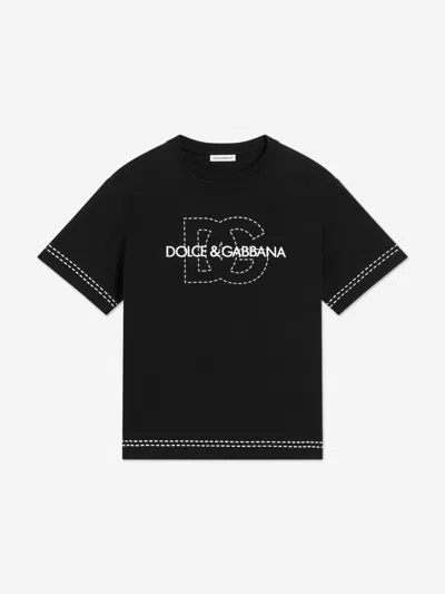 Dolce & Gabbana Kids' Boys Logo T-shirt In Black