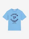 Dolce & Gabbana Boys Logo T-shirt In Blue