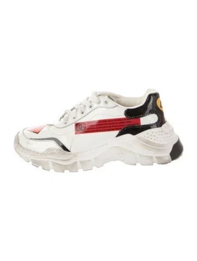 Pre-owned Dolce & Gabbana Kids' Boys' Low-top Sneakers In Black/white