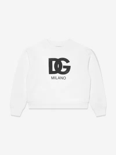 Dolce & Gabbana Kids' Boys Milano Logo Sweatshirt In White
