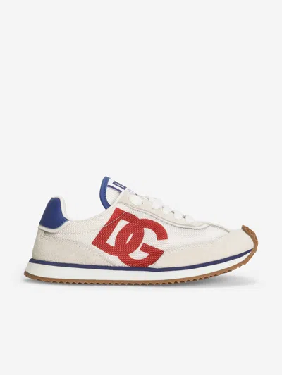 Dolce & Gabbana Boys Mixed Material Dg Cushion Trainers