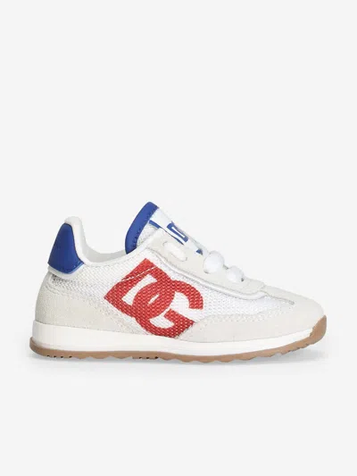 Dolce & Gabbana Boys Mixed Material Dg Cushion Trainers