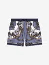 Dolce & Gabbana Boys Nautical Print Swim Shorts In Blue