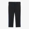 Dolce & Gabbana Boys Navy Blue Wool Trousers In Blue