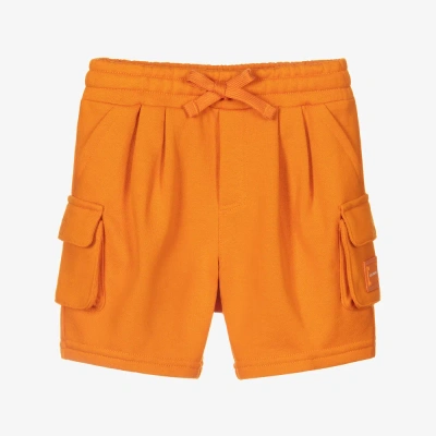 Dolce & Gabbana Babies' Boys Orange Cargo Logo Shorts