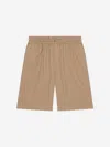 Dolce & Gabbana Dg Logo-embroidered Cotton Shorts In Beige