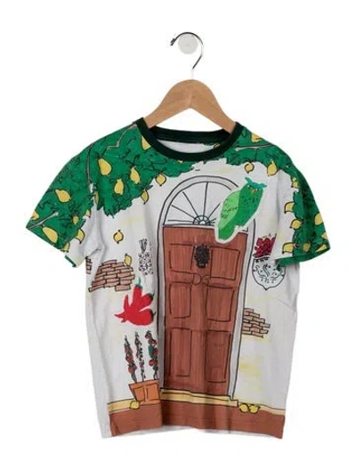 Pre-owned Dolce & Gabbana Kids' Boys Patterned T-shirt In White