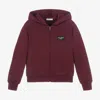 Dolce & Gabbana Boys Red Cotton Zip-up Top In Red