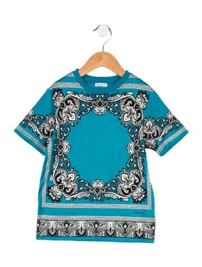 Pre-owned Dolce & Gabbana Kids' Boys Short Sleeve Shirt In Blue