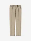 Dolce & Gabbana Boys Silk Suit Trousers In Gold