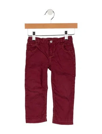 Pre-owned Dolce & Gabbana Babies' Boys Solid Pants In Burgundy