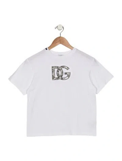 Pre-owned Dolce & Gabbana Kids' Boys Solid T-shirt In White