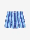 Dolce & Gabbana Boys Striped Swim Shorts In Blue