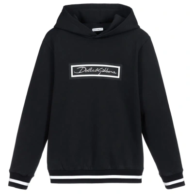 Dolce & Gabbana Boys Teen Blue Logo Hoodie