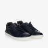 DOLCE & GABBANA BOYS TEEN NAVY BLUE LOGO TRAINERS